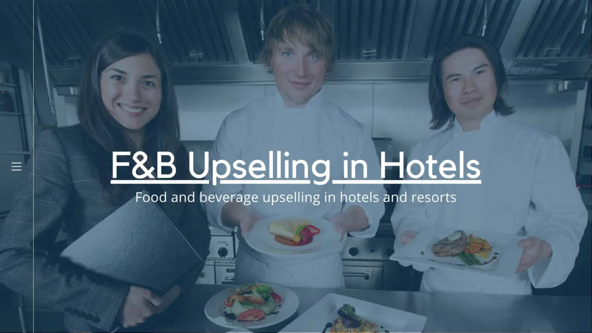 F&B Upselling in Hotels and Resorts